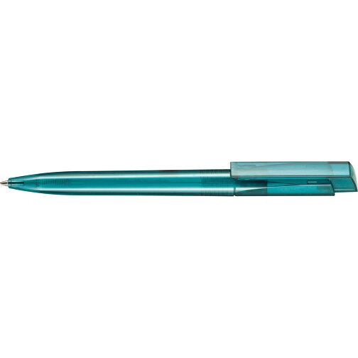 Kugelschreiber FRESH TRANSPARENT , Ritter-Pen, smaragd-grün, ABS-Kunststoff, 14,50cm (Länge), Bild 3