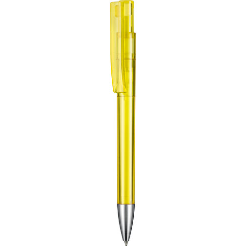 Kugelschreiber STRATOS TRANSPARENT , Ritter-Pen, ananas-gelb, ABS-Kunststoff, 14,50cm (Länge), Bild 1