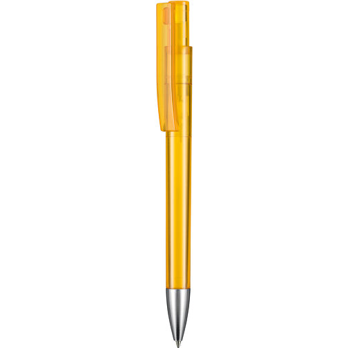 Kugelschreiber STRATOS TRANSPARENT , Ritter-Pen, mango-gelb, ABS-Kunststoff, 14,50cm (Länge), Bild 1