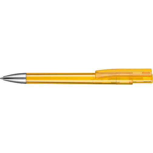 Kugelschreiber STRATOS TRANSPARENT , Ritter-Pen, mango-gelb, ABS-Kunststoff, 14,50cm (Länge), Bild 3
