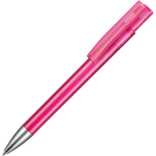 Kugelschreiber STRATOS TRANSPARENT , Ritter-Pen, magenta, ABS-Kunststoff, 14,50cm (Länge), Bild 2