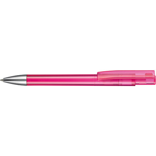Kugelschreiber STRATOS TRANSPARENT , Ritter-Pen, magenta, ABS-Kunststoff, 14,50cm (Länge), Bild 3