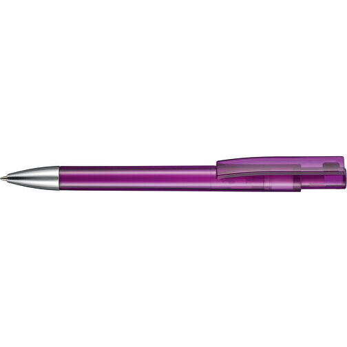 Kugelschreiber STRATOS TRANSPARENT , Ritter-Pen, pflaumen-lila, ABS-Kunststoff, 14,50cm (Länge), Bild 3