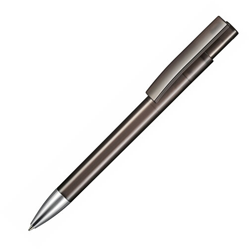 Kugelschreiber STRATOS TRANSPARENT , Ritter-Pen, rauch-grau, ABS-Kunststoff, 14,50cm (Länge), Bild 2