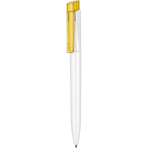 Kugelschreiber Fresh ST , Ritter-Pen, ananas-gelb/weiss, ABS-Kunststoff, 14,50cm (Länge), Bild 1
