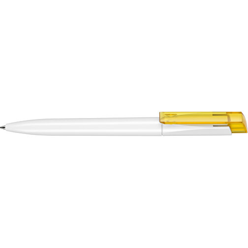Kugelschreiber Fresh ST , Ritter-Pen, ananas-gelb/weiss, ABS-Kunststoff, 14,50cm (Länge), Bild 3