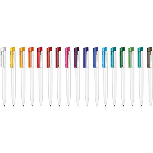 Kugelschreiber Fresh ST , Ritter-Pen, feuer-rot/weiß, ABS-Kunststoff, 14,50cm (Länge), Bild 4