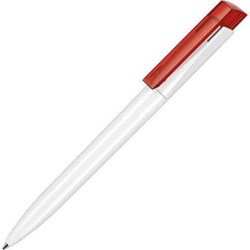 Kugelschreiber Fresh ST , Ritter-Pen, kirsch-rot/weiss, ABS-Kunststoff, 14,50cm (Länge), Bild 2