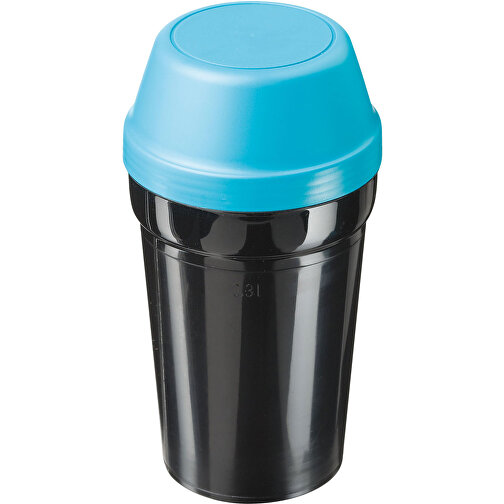 Shaker 'Multi' 0,3 L , schwarz/petrol, Kunststoff, 15,60cm (Höhe), Bild 1