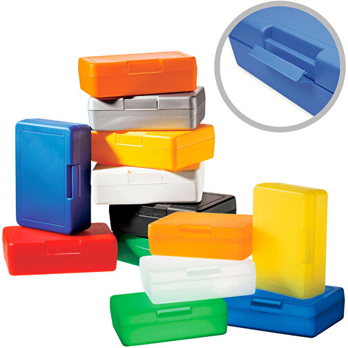 Vorratsdose 'Lunch-Box' , trend-blau PP, Kunststoff, 16,20cm x 5,00cm x 11,30cm (Länge x Höhe x Breite), Bild 2