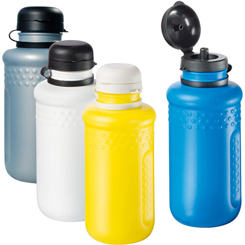 Trinkflasche 'Fahrrad' 0,5 L Mit Verschlusskappe , weiß, Kunststoff, 17,80cm (Höhe), Bild 2