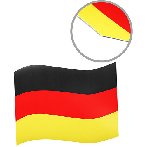Automagnet 'Flagge', Groß , Deutschland-Farben, Metall, 21,00cm x 0,10cm x 30,00cm (Länge x Höhe x Breite), Bild 2