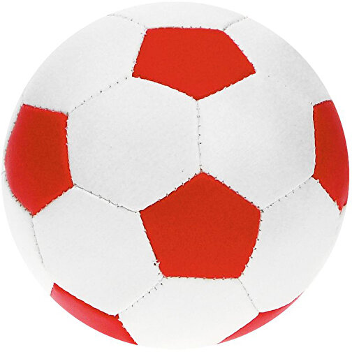 Softball 'Mini-Fußball' , weiß/rot, Kunststoff, , Bild 2