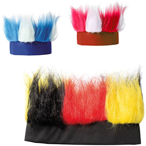 Stirnband 'Hairy' , Deutschland-Farben, Textil, 26,00cm x 6,00cm (Länge x Breite), Bild 2