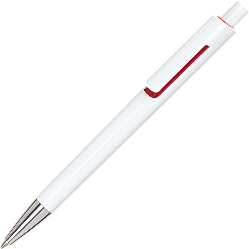 Kugelschreiber MIAMI , rot, weiß, Kunststoff, 14,00cm (Länge), Bild 2