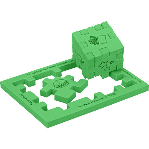 Happy Cube® 4 Cm³ , grün, EVA-Schaum, 12,00cm x 0,80cm x 9,00cm (Länge x Höhe x Breite), Bild 1