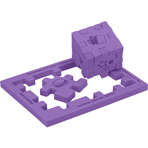Happy Cube® 4 Cm³ , lila, EVA-Schaum, 12,00cm x 0,80cm x 9,00cm (Länge x Höhe x Breite), Bild 1
