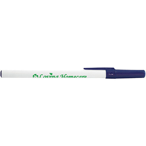 BIC® Ecolutions® Round Stic™ Kugelschreiber , BiC, marineblau/weiß gefr., 70% Kunstoff recycelten, 1,20cm x 15,00cm (Länge x Breite), Bild 3