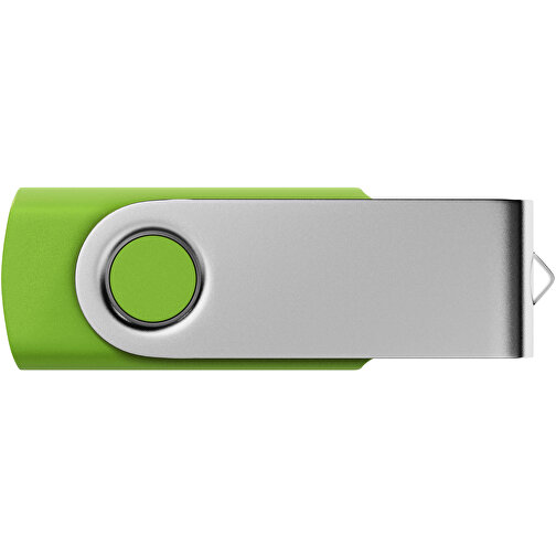 USB-Stick SWING 3.0 32 GB , Promo Effects MB , grün gummiert MB , 32 GB , Kunststoff, Metall MB , 10 - 45 MB/s MB , 5,80cm x 1,09cm x 1,90cm (Länge x Höhe x Breite), Bild 2