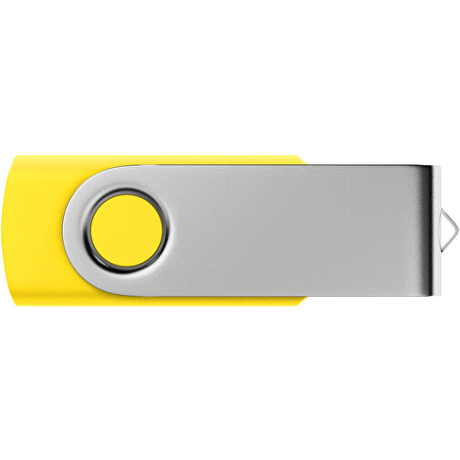 USB-Stick SWING 3.0 32 GB , Promo Effects MB , gelb gummiert MB , 32 GB , Kunststoff, Metall MB , 10 - 45 MB/s MB , 5,80cm x 1,09cm x 1,90cm (Länge x Höhe x Breite), Bild 2