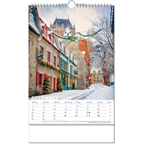 Calendrier 'Destinations' au format 24 x 38,5 cm, avec reliure Wire-O, Image 13