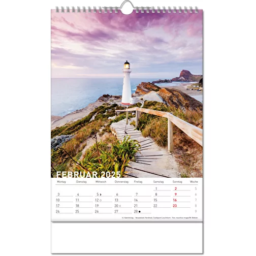 Calendrier 'Destinations' au format 24 x 38,5 cm, avec reliure Wire-O, Image 3