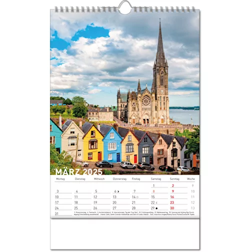 Calendrier 'Destinations' au format 24 x 38,5 cm, avec reliure Wire-O, Image 4