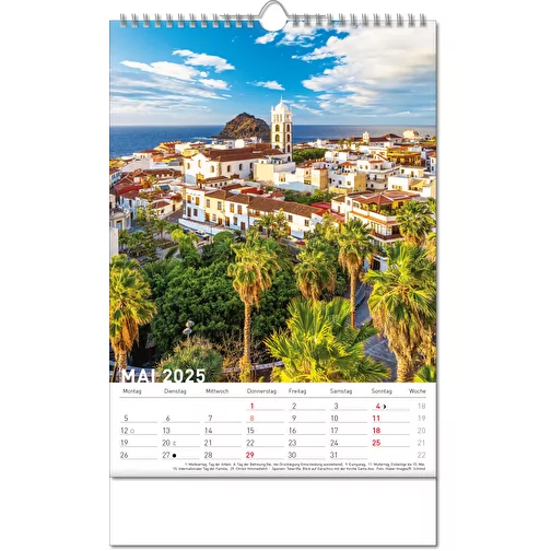 Calendrier 'Destinations' au format 24 x 38,5 cm, avec reliure Wire-O, Image 6