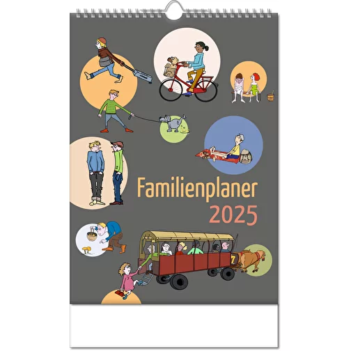 Calendrier 'Family Planner' au format 24 x 38,5 cm, avec reliure Wire-O, Image 1