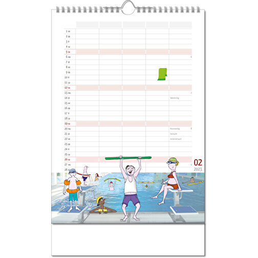 Kalender 'Family Planner' i formatet 24 x 38,5 cm, med Wire-O-bindning, Bild 3