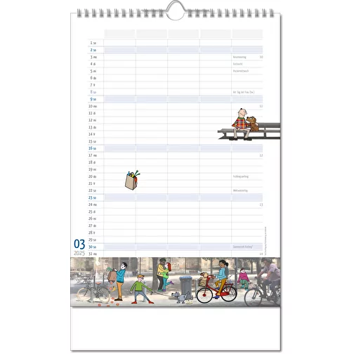 Calendrier 'Family Planner' au format 24 x 38,5 cm, avec reliure Wire-O, Image 4