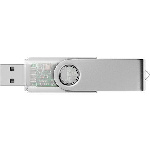 USB-Stick SWING 3.0 8 GB , Promo Effects MB , klar transparent MB , 8 GB , Kunststoff, Metall MB , 10 - 45 MB/s MB , 5,70cm x 1,09cm x 1,90cm (Länge x Höhe x Breite), Bild 3