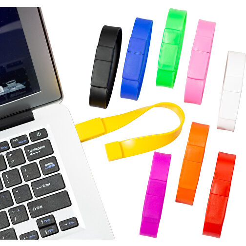 USB-Stick WRIST 1GB , Promo Effects MB , gelb MB , 1 GB , Kunststoff MB , 3 - 10 MB/s MB , 20,70cm x 1,80cm (Länge x Breite), Bild 3