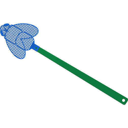 Fliegenklatsche 'Brummi' , grün, blau, PE+PS, 41,20cm x 0,50cm x 10,20cm (Länge x Höhe x Breite), Bild 1