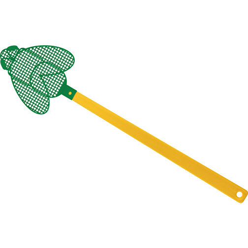 Fliegenklatsche 'Brummi' , gelb, grün, PE+PS, 41,20cm x 0,50cm x 10,20cm (Länge x Höhe x Breite), Bild 1