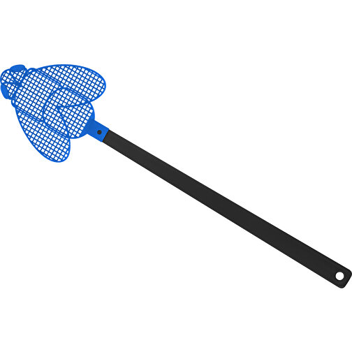 Fliegenklatsche 'Brummi' , schwarz, blau, PE+PS, 41,20cm x 0,50cm x 10,20cm (Länge x Höhe x Breite), Bild 1