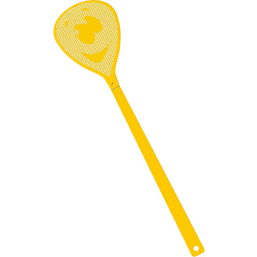 Fliegenklatsche 'Gesicht' , gelb, gelb, PE+PS, 43,30cm x 0,50cm x 10,30cm (Länge x Höhe x Breite), Bild 1