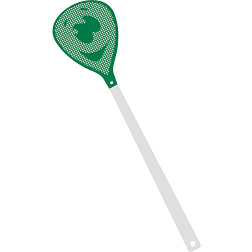 Fliegenklatsche 'Gesicht' , weiß, grün, PE+PS, 43,30cm x 0,50cm x 10,30cm (Länge x Höhe x Breite), Bild 1