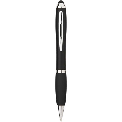 Bolígrafo-puntero de color con grip negro 'Nash', Imagen 1