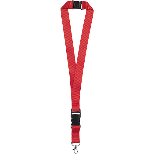 Yogi Lanyard Mit Sicherheitsverschluss , rot, Polyester, 48,00cm x 2,50cm (Länge x Breite), Bild 3