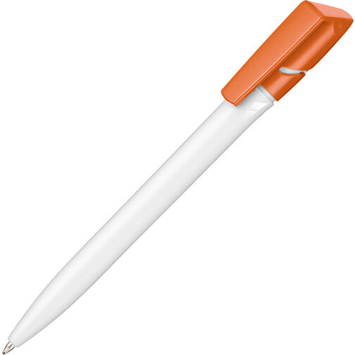 Kugelschreiber TWISTER , Ritter-Pen, weiß/orange, ABS-Kunststoff, 14,50cm (Länge), Bild 2