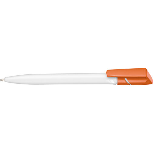 Kugelschreiber TWISTER , Ritter-Pen, weiß/orange, ABS-Kunststoff, 14,50cm (Länge), Bild 3