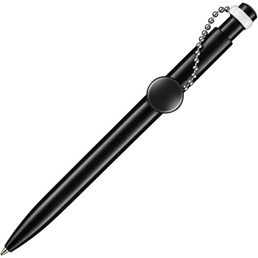 Kugelschreiber PIN PEN , Ritter-Pen, schwarz, ABS-Kunststoff, 14,50cm (Länge), Bild 2