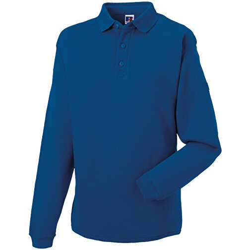 Workwear-Sweatshirt Im Polo-Stil , Russell, königsblau, 80% Baumwolle, 20% Polyester, XS, , Bild 1