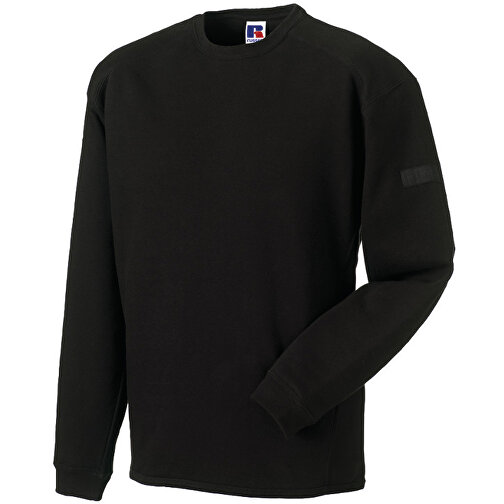 Workwear-Sweatshirt Crew Neck , Russell, schwarz, 80% Baumwolle, 20% Polyester, 4XL, , Bild 1