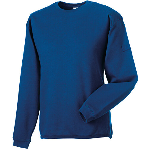 Workwear-Sweatshirt Crew Neck , Russell, königsblau, 80% Baumwolle, 20% Polyester, 4XL, , Bild 1
