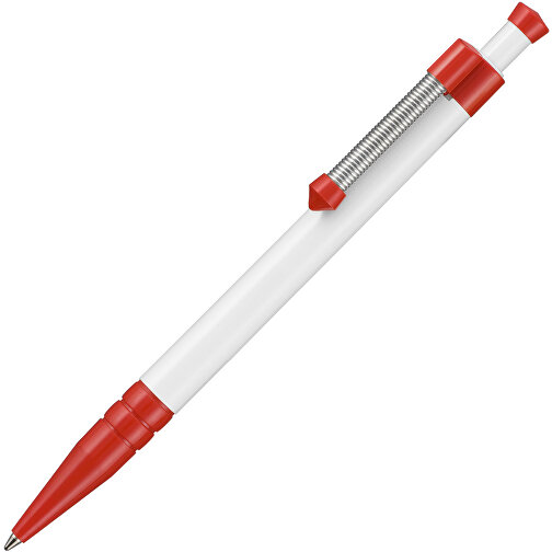 Kugelschreiber SPRING , Ritter-Pen, signalrot/weiss, ABS-Kunststoff, 14,10cm (Länge), Bild 2