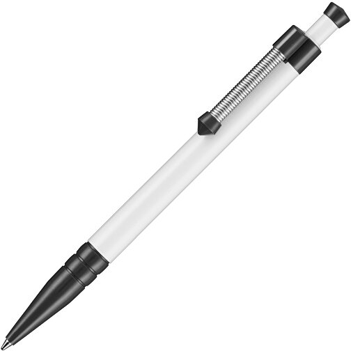 Kugelschreiber SPRING , Ritter-Pen, schwarz/weiss, ABS-Kunststoff, 14,10cm (Länge), Bild 2