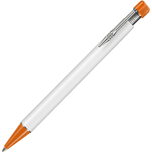 Kugelschreiber EMPIRE , Ritter-Pen, orange/weiß, ABS-Kunststoff, 14,50cm (Länge), Bild 2