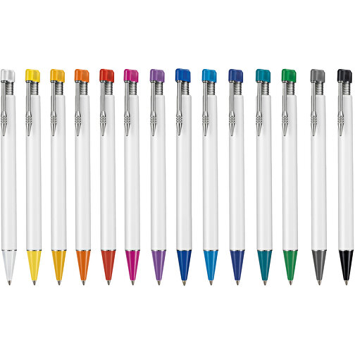 Kugelschreiber EMPIRE , Ritter-Pen, minz-grün/weiss, ABS-Kunststoff, 14,50cm (Länge), Bild 4
